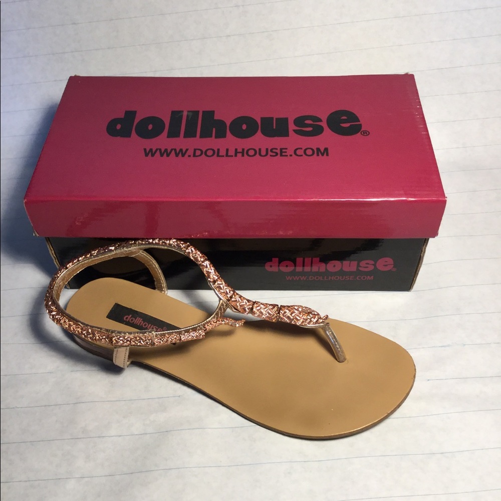 Dollhouse Poison Rose Gold Serpent Sandal